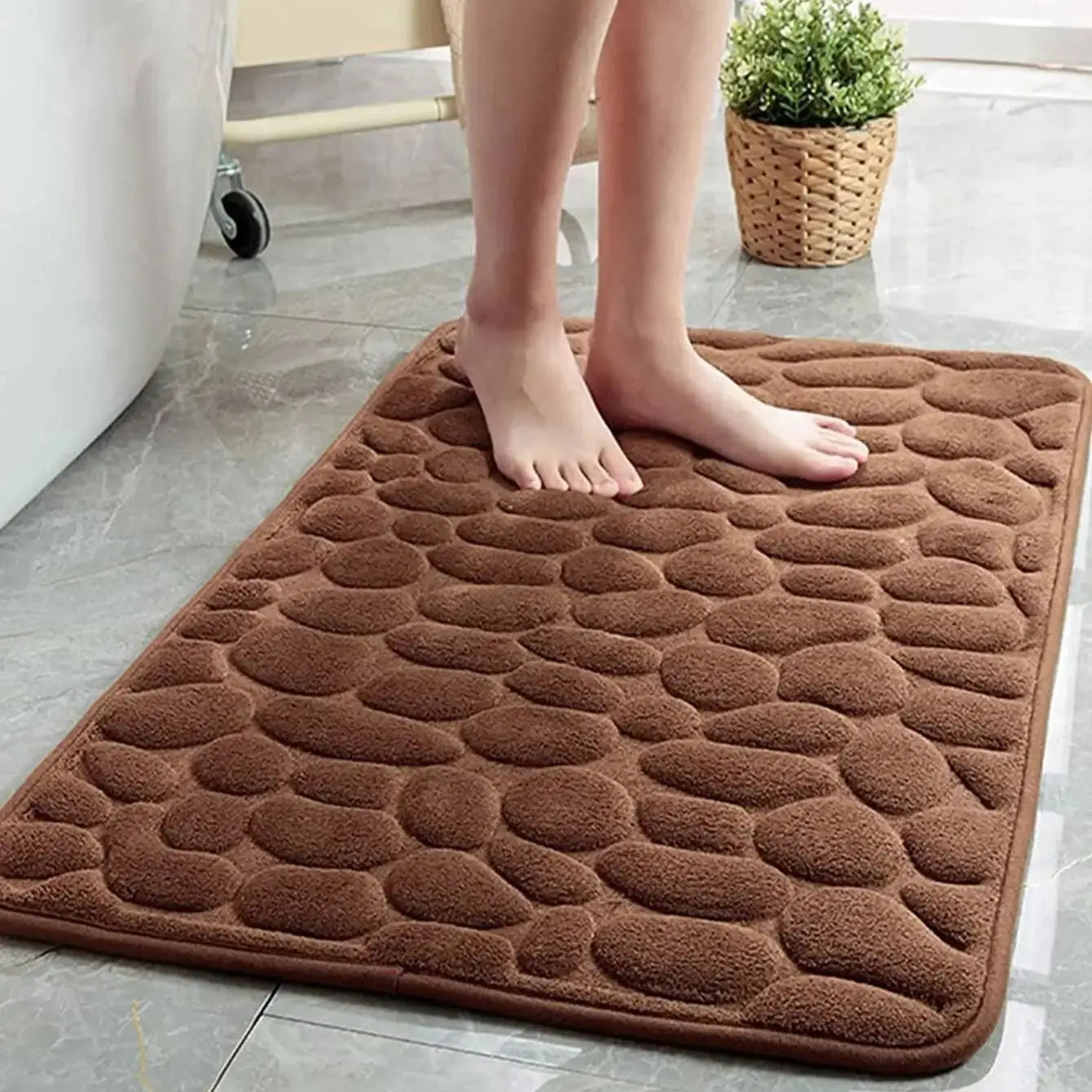 Tapis de Bain Ultra-Absorbant | Séchage Rapide & Antidérapant